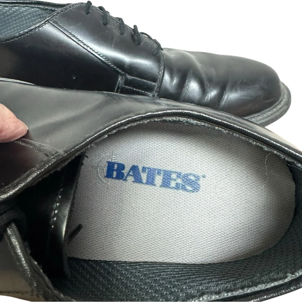 Bates Men's Black Leather Oxford Dress Shoes 10.5 D